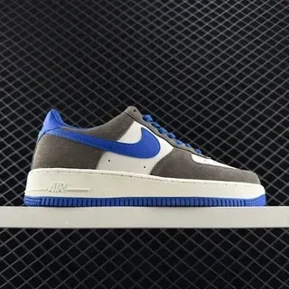 Nike Air Force 1 ग्रे व्हाइट रॉयल ब्लू लाइफस्टाइल स्नीकर