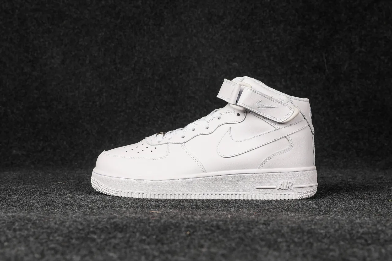 Nike Air Force 1 High All-White Lifestyle Sneakers 7