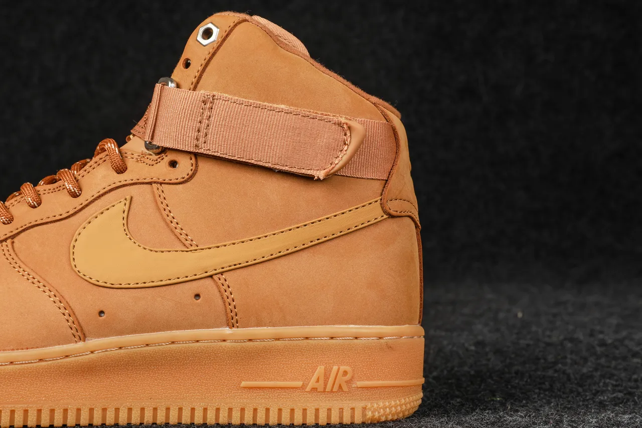 Nike Air Force 1 High Utility Tan Suede Lifestyle Sneakers 3