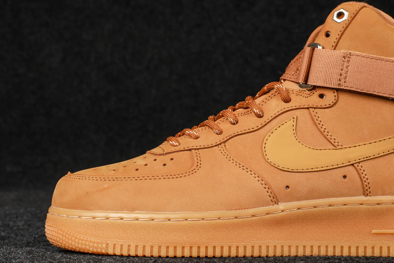 Nike Air Force 1 High Utility Tan Suede Lifestyle Sneakers 4