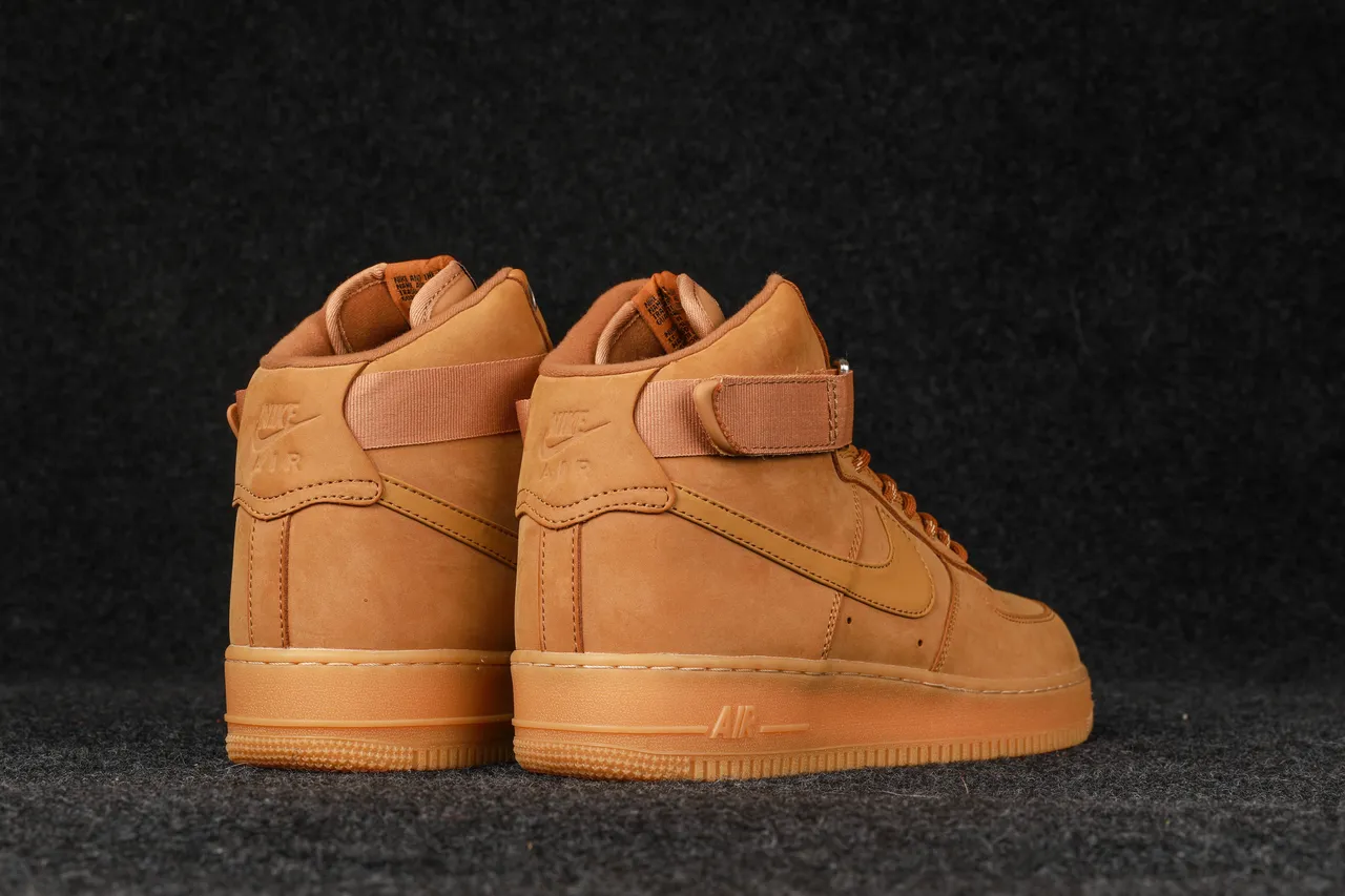 Nike Air Force 1 High Utility Tan Suede Lifestyle Sneakers 6