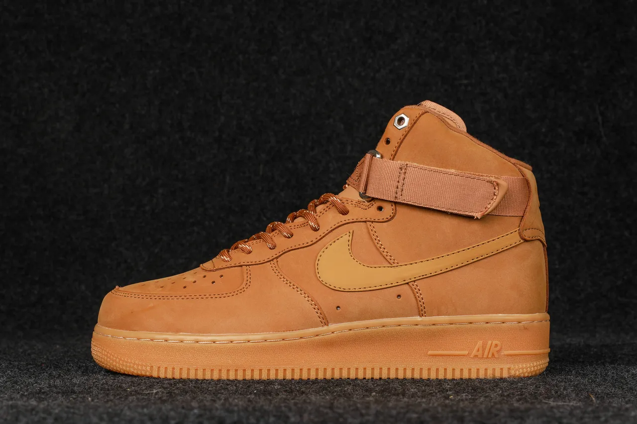 Nike Air Force 1 High Utility Tan Suede Lifestyle Sneakers 8