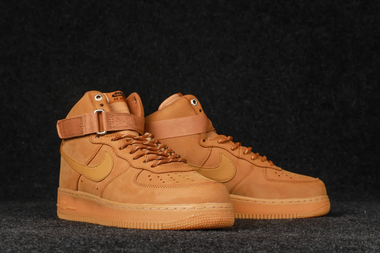 Nike Air Force 1 High Utility Tan Suede Lifestyle Sneakers 9