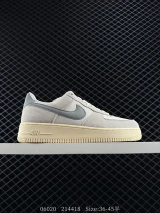 Nike Air Force 1 Low Gray Suede Lifestyle Sneakers 2