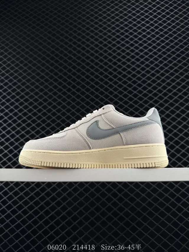 Nike Air Force 1 Low Gray Suede Lifestyle Sneakers 5