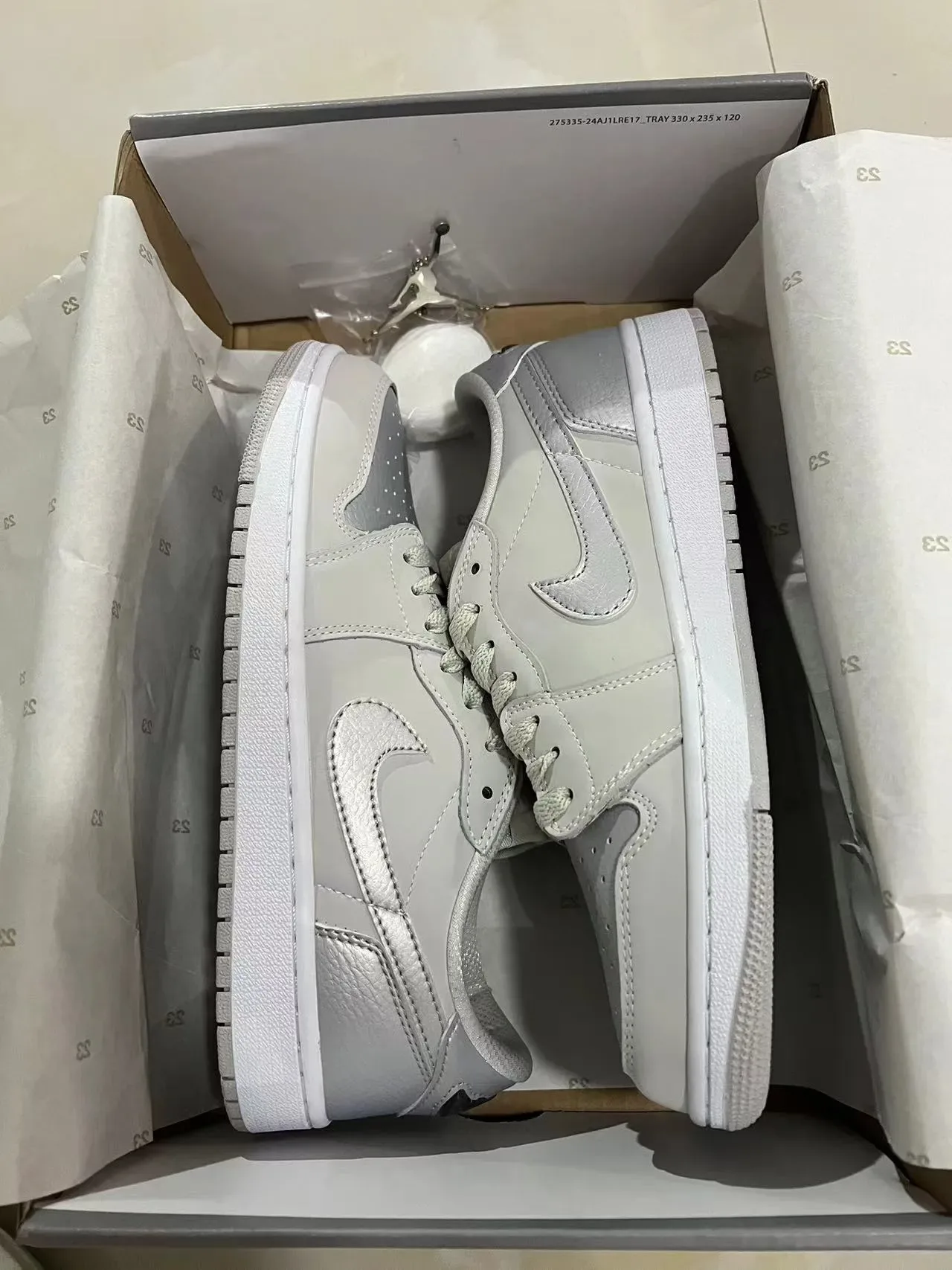 Nike Air Force 1 Low Metallic Gray Lifestyle Sneakers 9