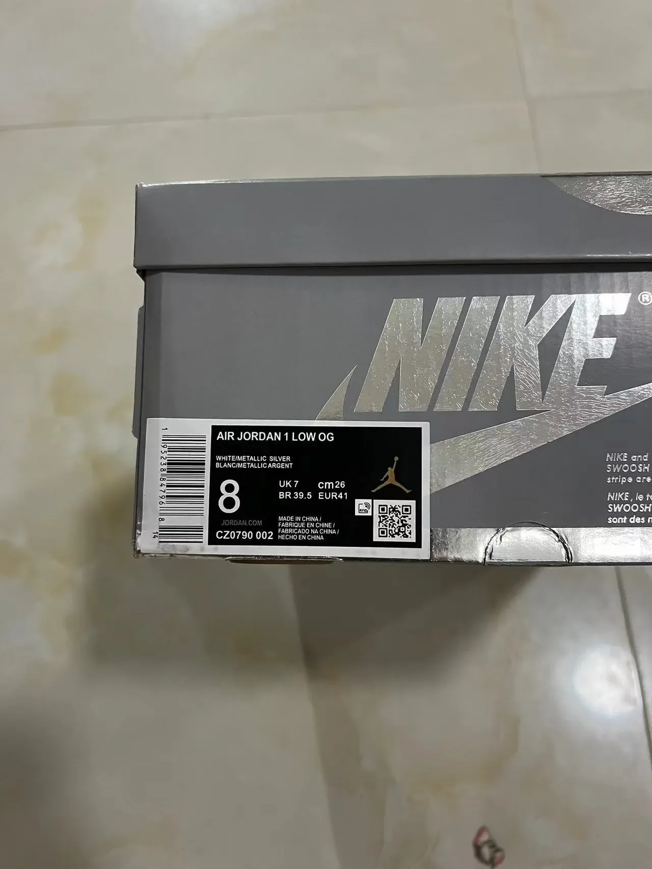 Nike Air Force 1 Low Metallic Gray Lifestyle Sneakers 10