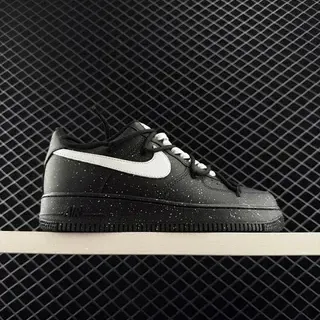 Nike Air Force 1 Low धब्बेदार काला सफेद जीवनशैली स्नीकर