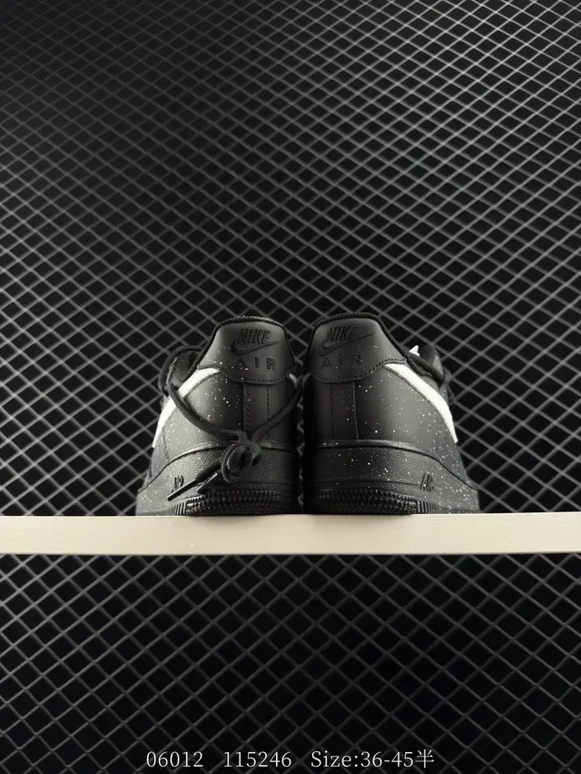 Nike Air Force 1 Low Speckled Black White Lifestyle Sneakers 3