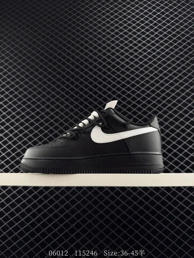 Nike Air Force 1 Low Speckled Black White Lifestyle Sneakers 5