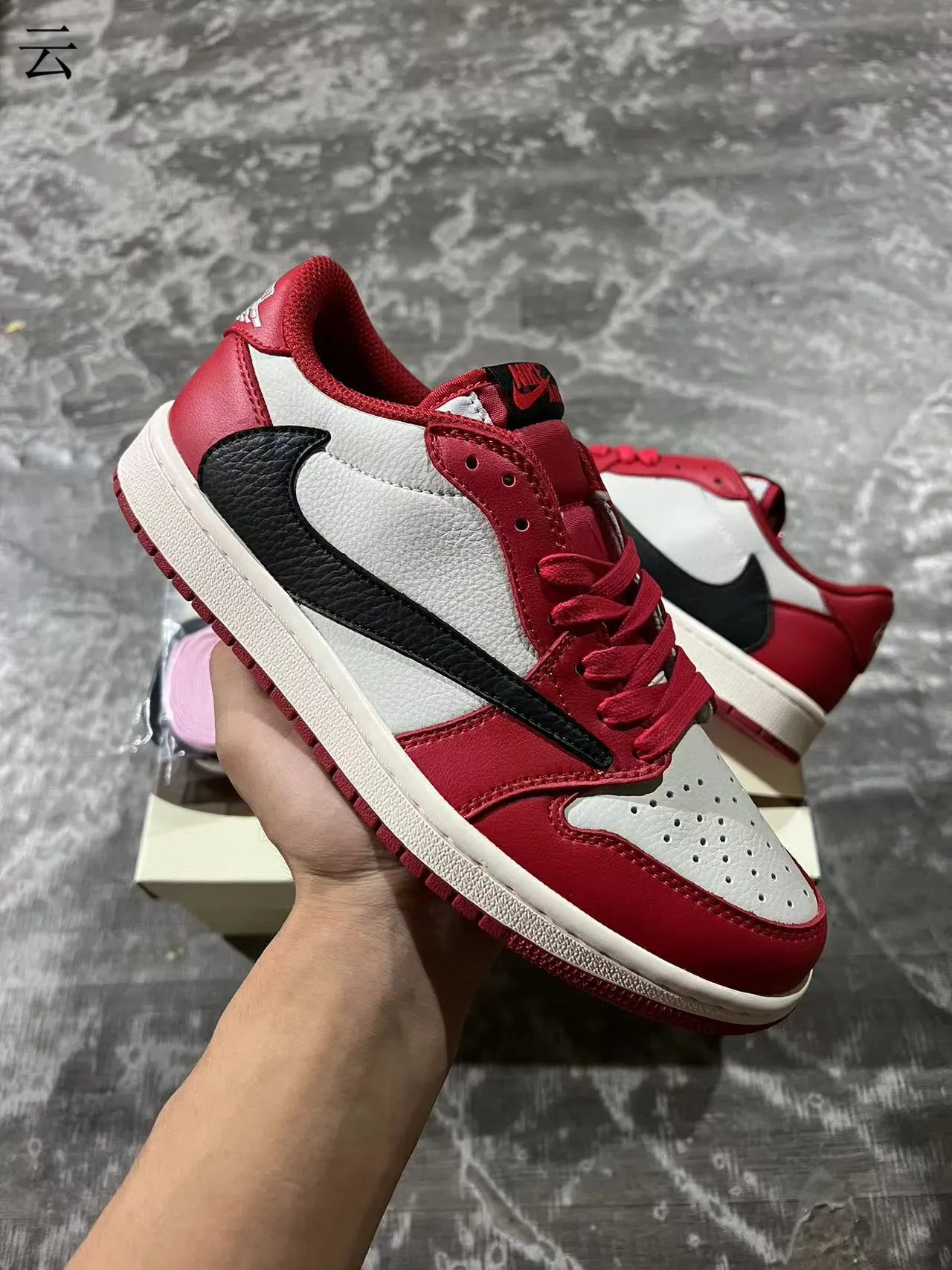Nike Air Force 1 Red White Black Lifestyle Sneakers 2