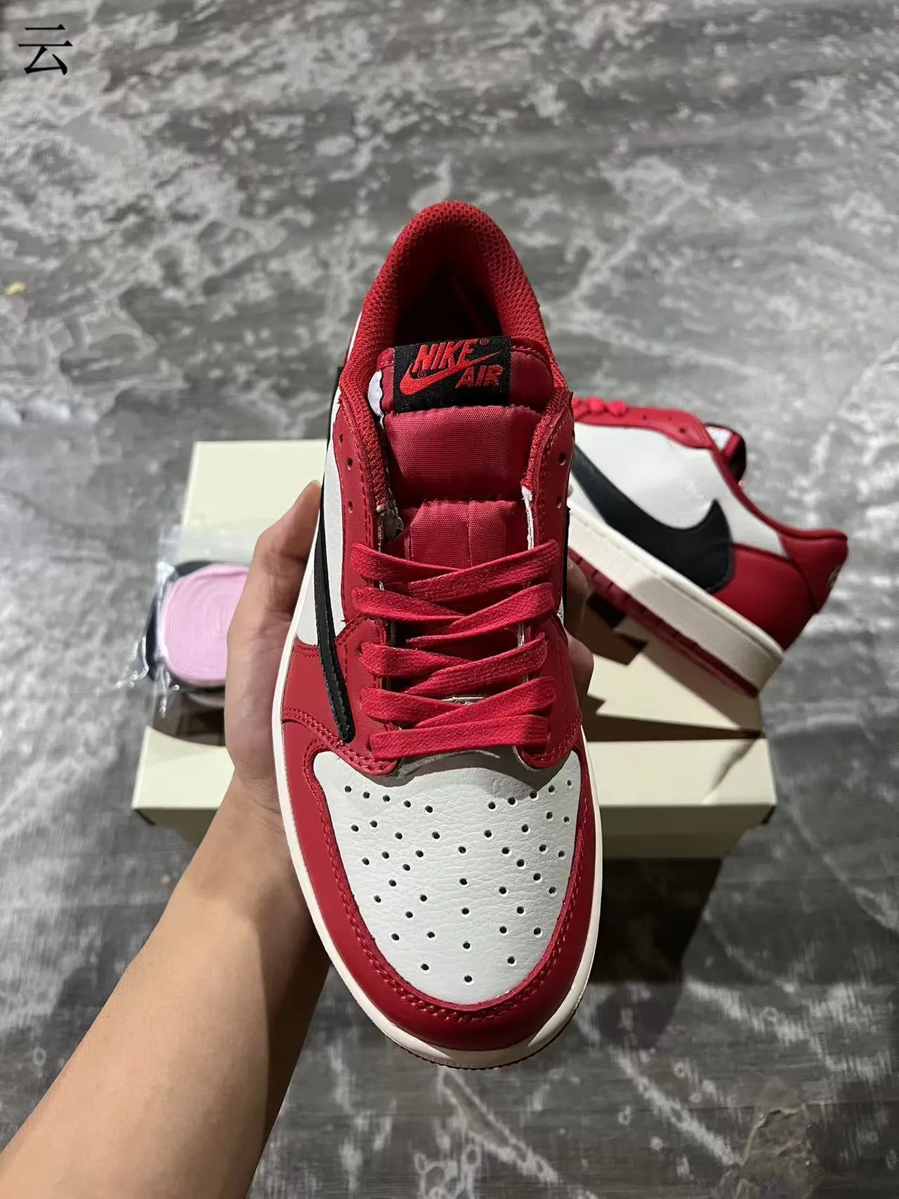 Nike Air Force 1 Red White Black Lifestyle Sneakers 3