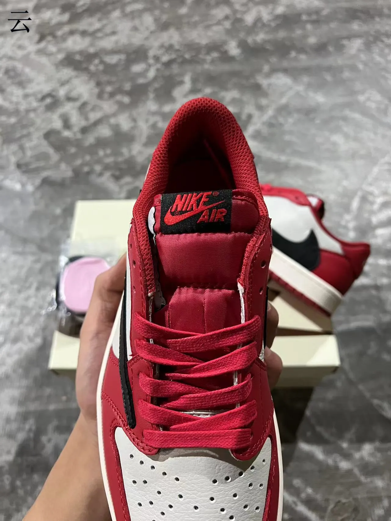 Nike Air Force 1 Red White Black Lifestyle Sneakers 4