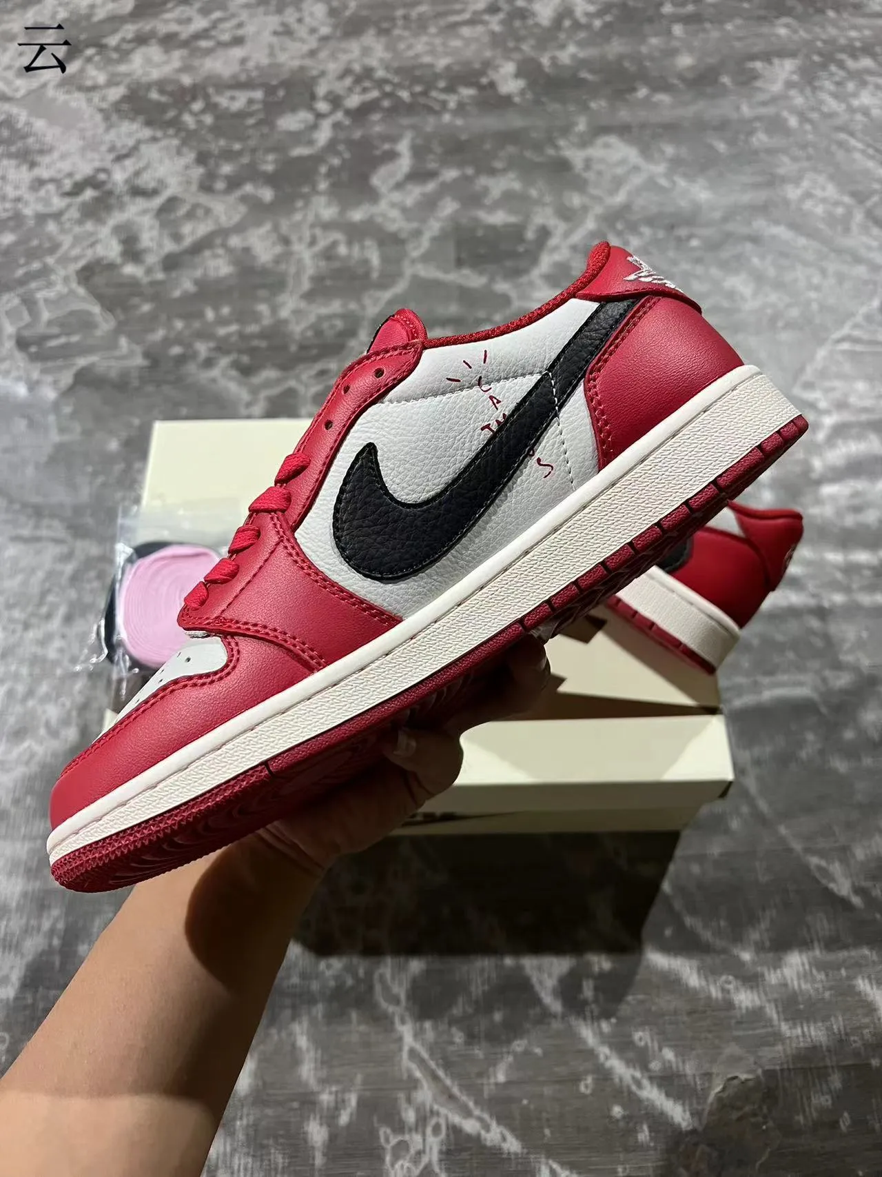 Nike Air Force 1 Red White Black Lifestyle Sneakers 5