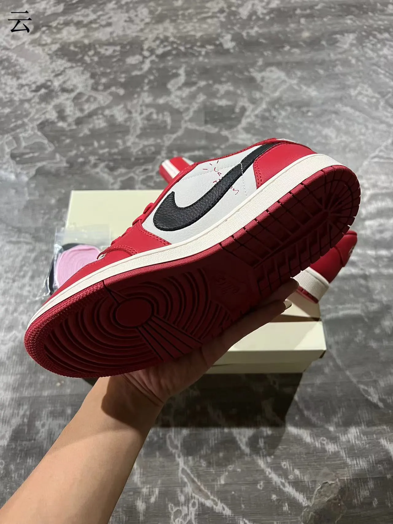 Nike Air Force 1 Red White Black Lifestyle Sneakers 6