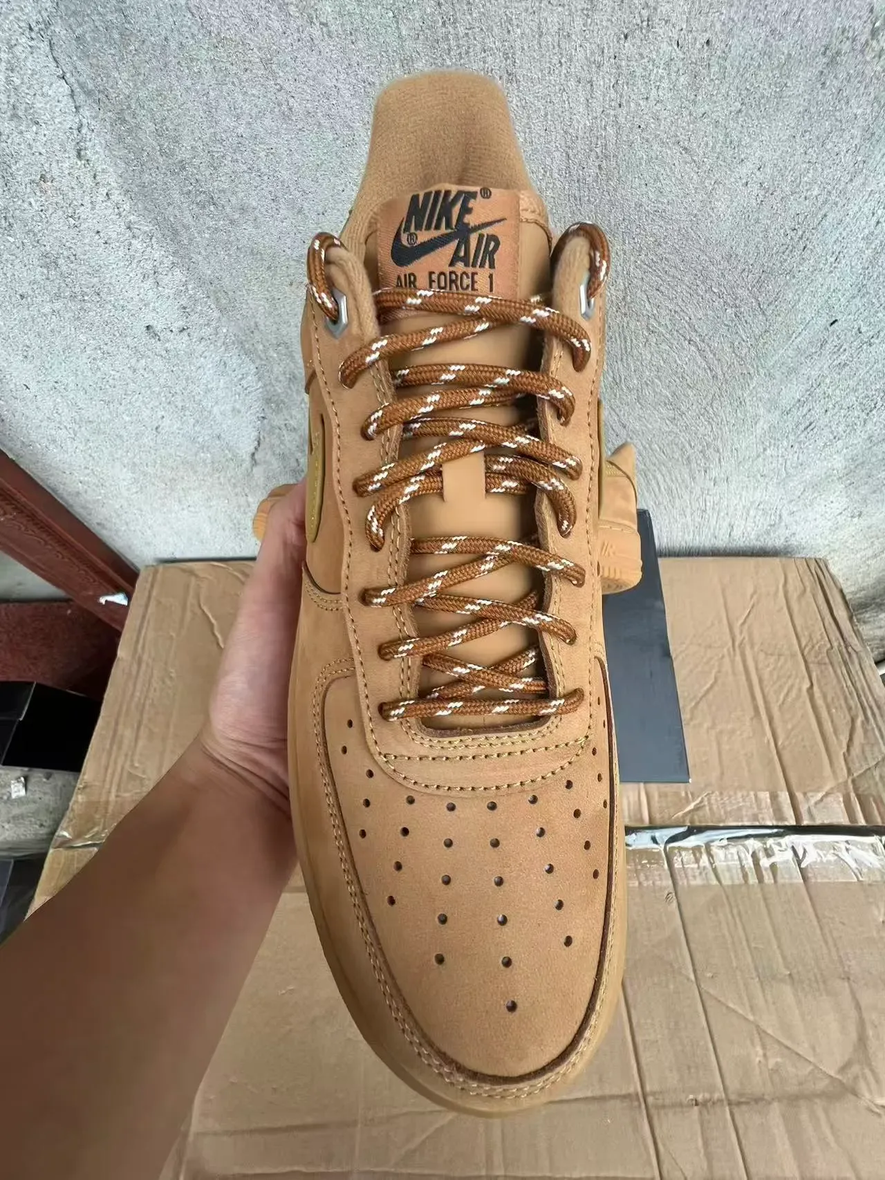 Nike Air Force 1 Tan Suede Lifestyle Sneakers 2