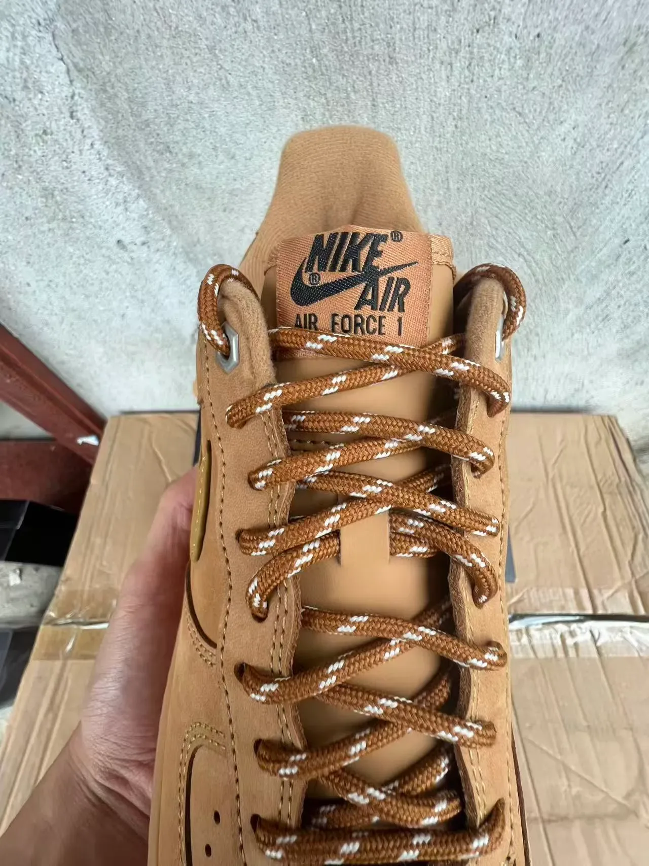 Nike Air Force 1 Tan Suede Lifestyle Sneakers 3