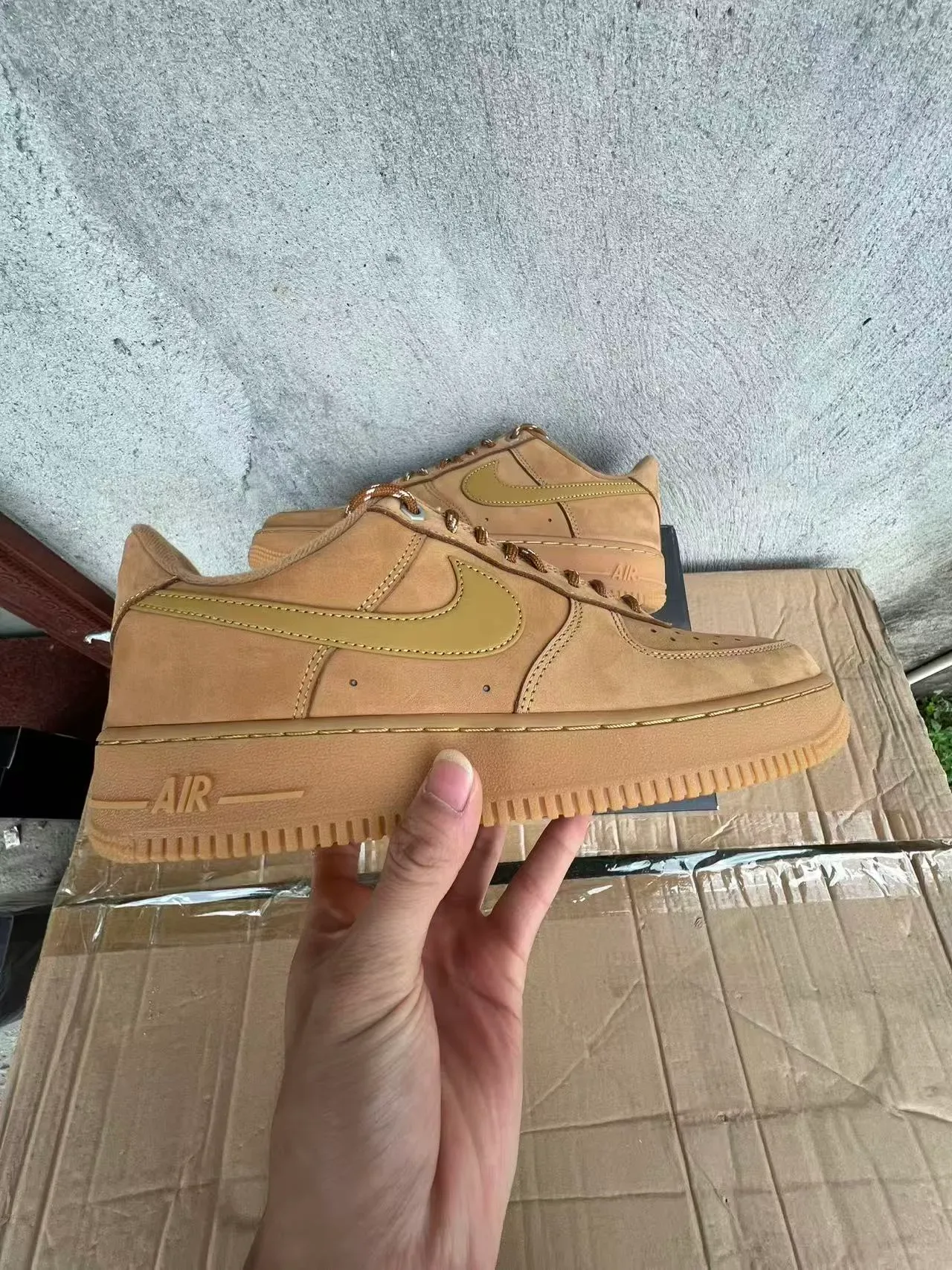 Nike Air Force 1 Tan Suede Lifestyle Sneakers 6