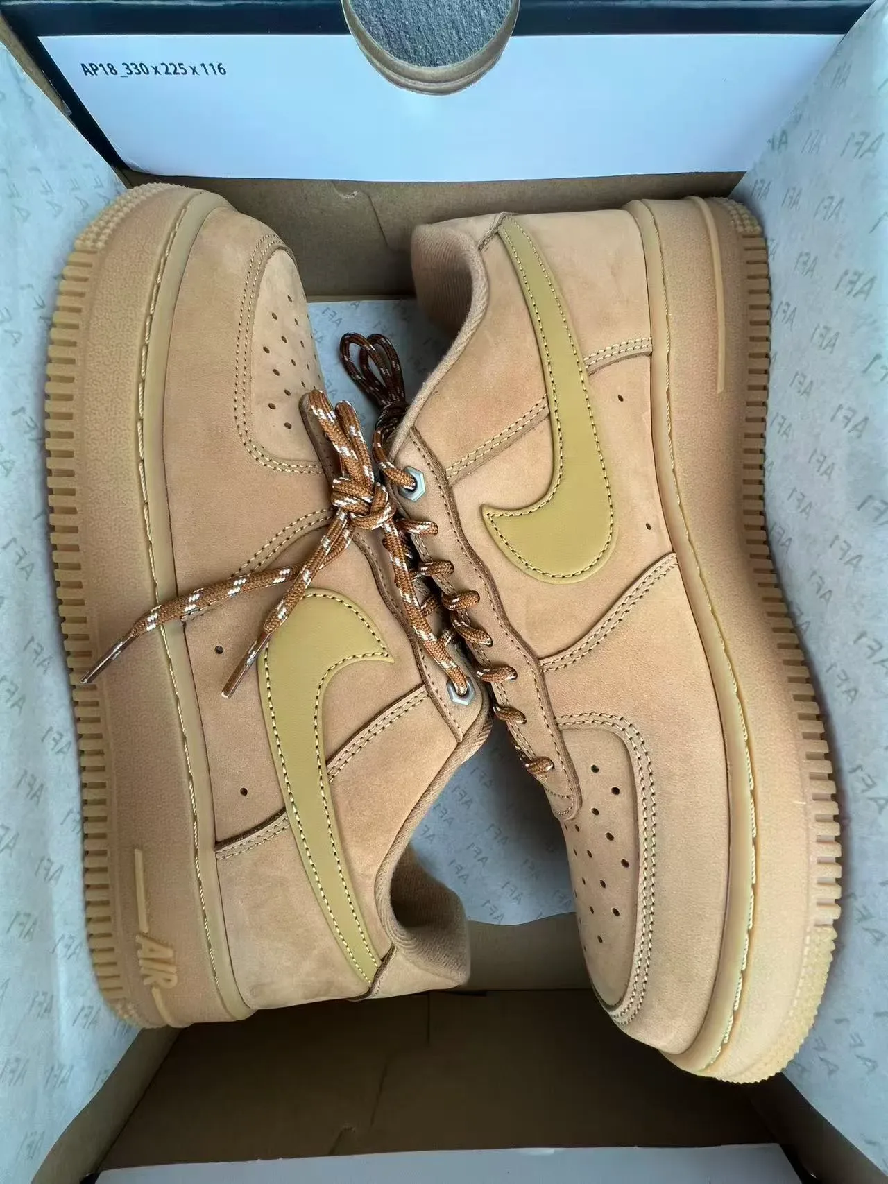 Nike Air Force 1 Tan Suede Lifestyle Sneakers 8