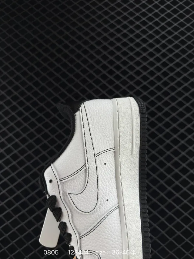 Nike Air Force 1 White Black Gold Lifestyle Sneakers 3