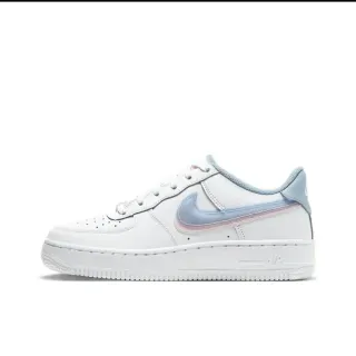 Nike Air Force 1 White Iridescent Pastel Gradient Lifestyle Sneakers