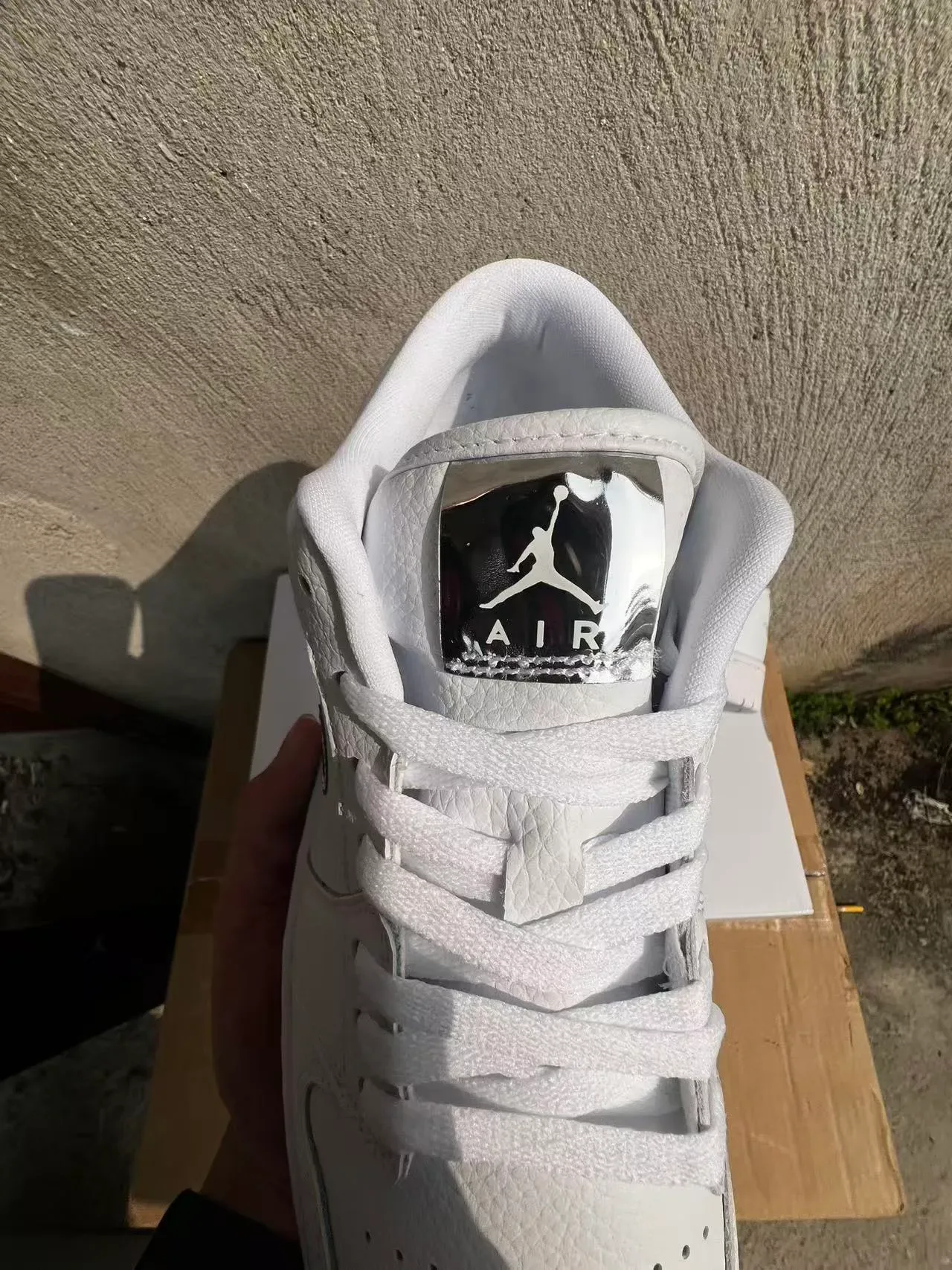 Nike Air Force 1 White Metallic Silver Lifestyle Sneakers 4