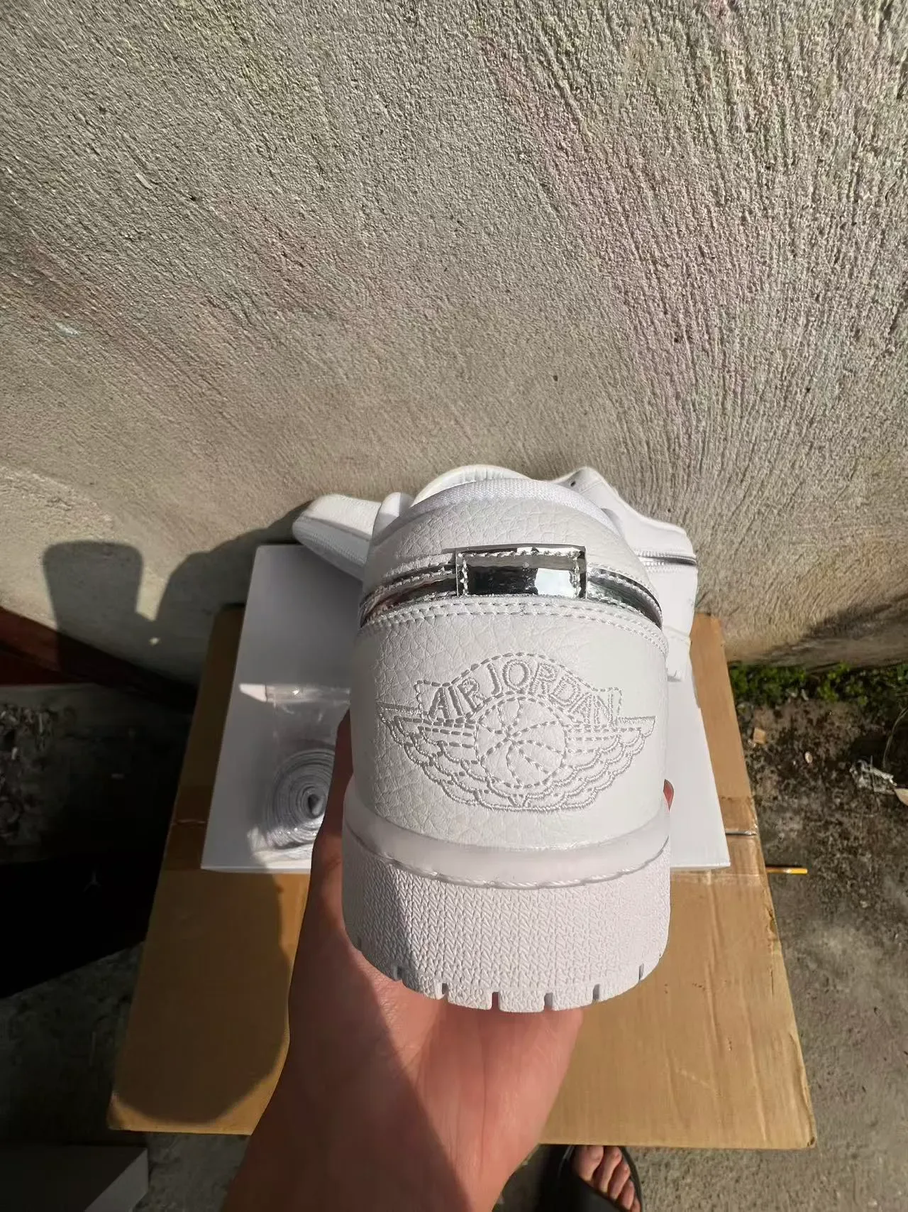 Nike Air Force 1 White Metallic Silver Lifestyle Sneakers 8