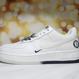 Nike Air Force 1 White Navy Brooklyn Nets Lifestyle Sneakers