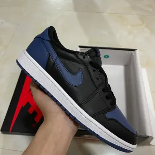 Nike Air Jordan 1 Low Black Navy Lifestyle Sneakers