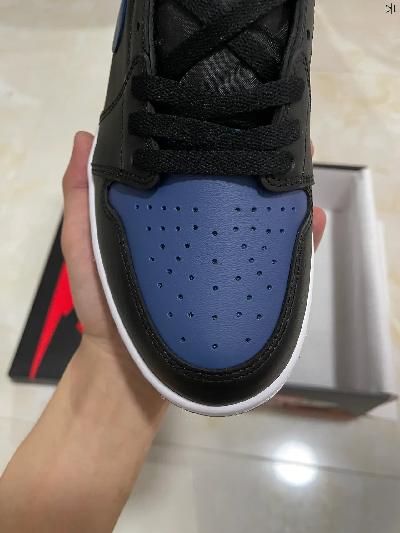 Nike Air Jordan 1 Low Black Navy Lifestyle Sneakers 3