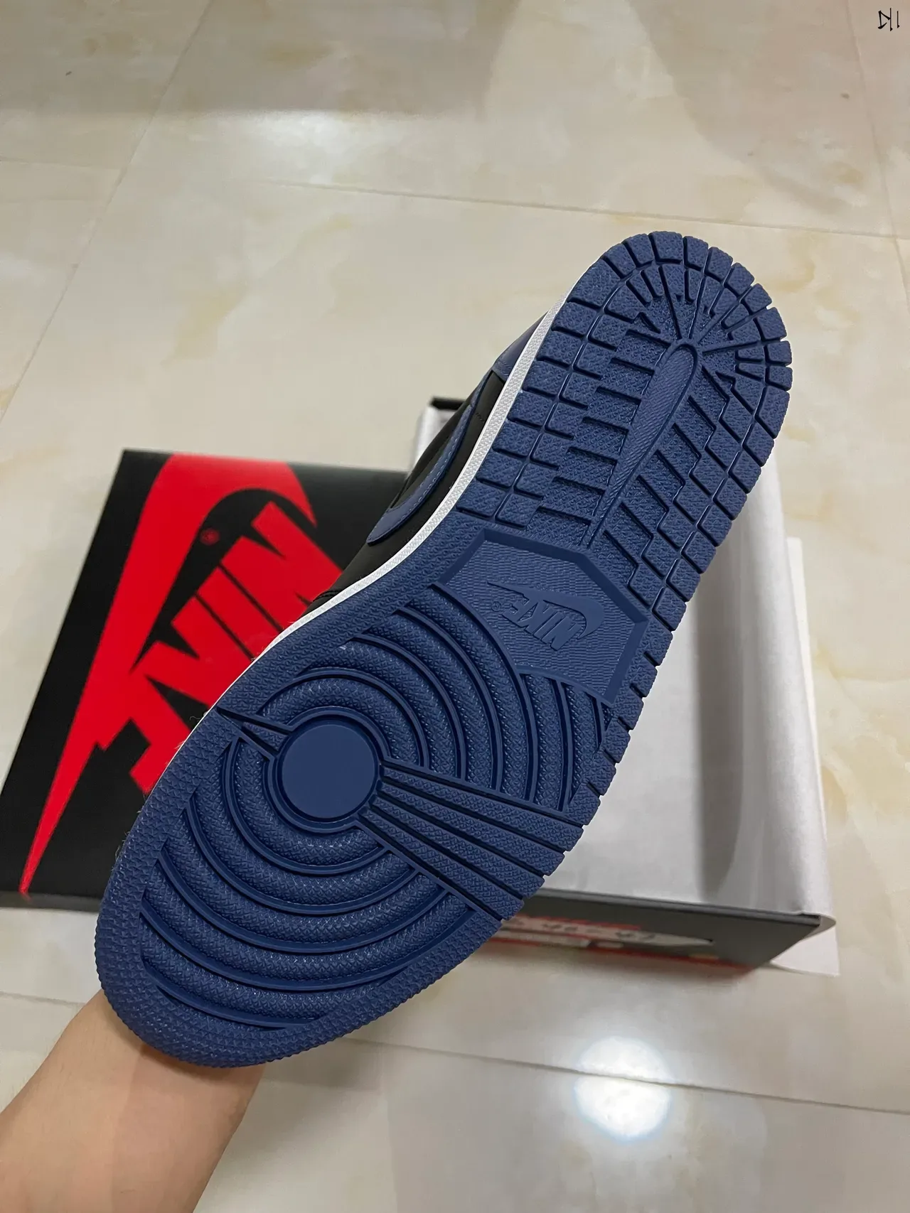 Nike Air Jordan 1 Low Black Navy Lifestyle Sneakers 5