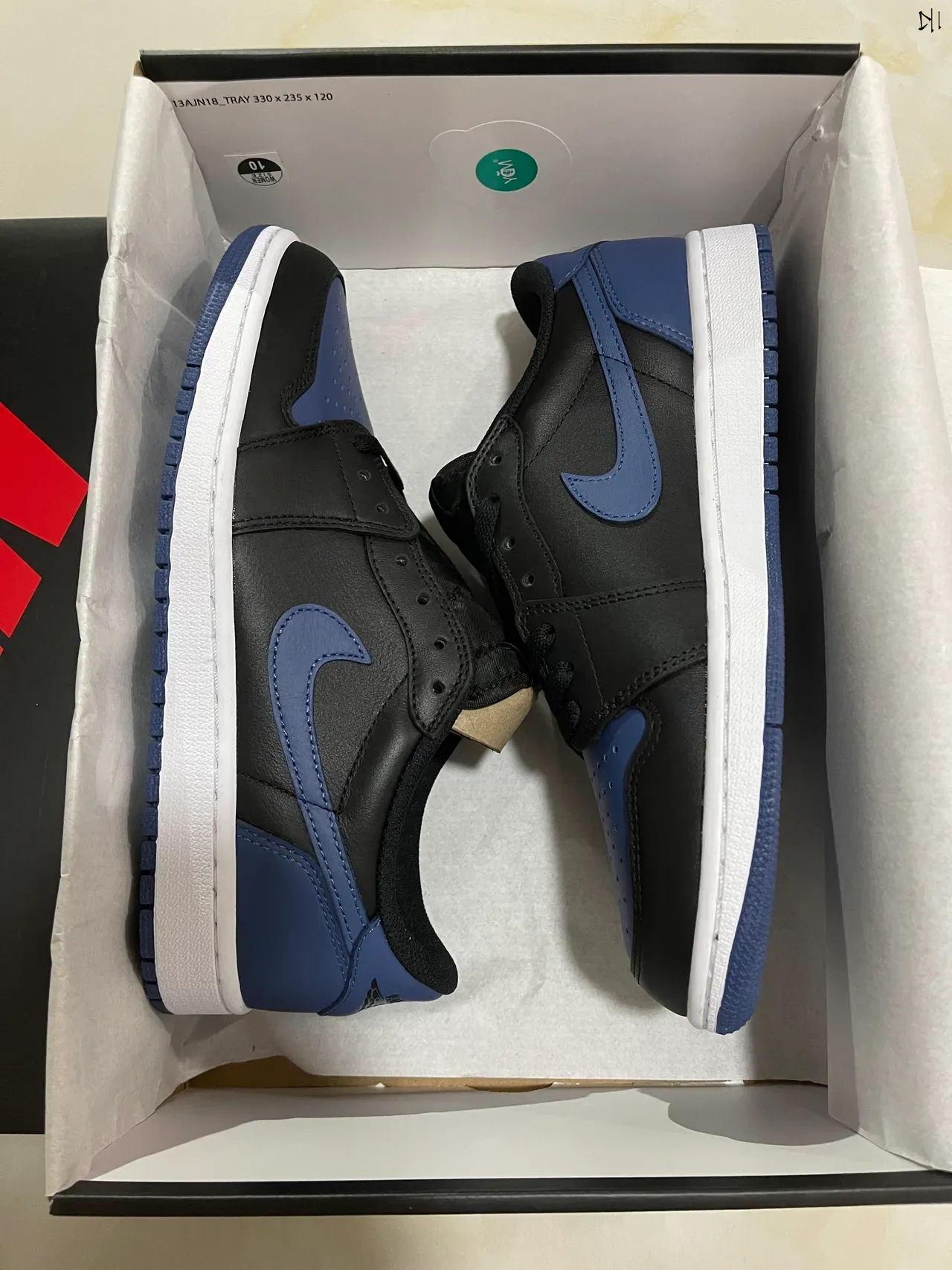Nike Air Jordan 1 Low Black Navy Lifestyle Sneakers 7