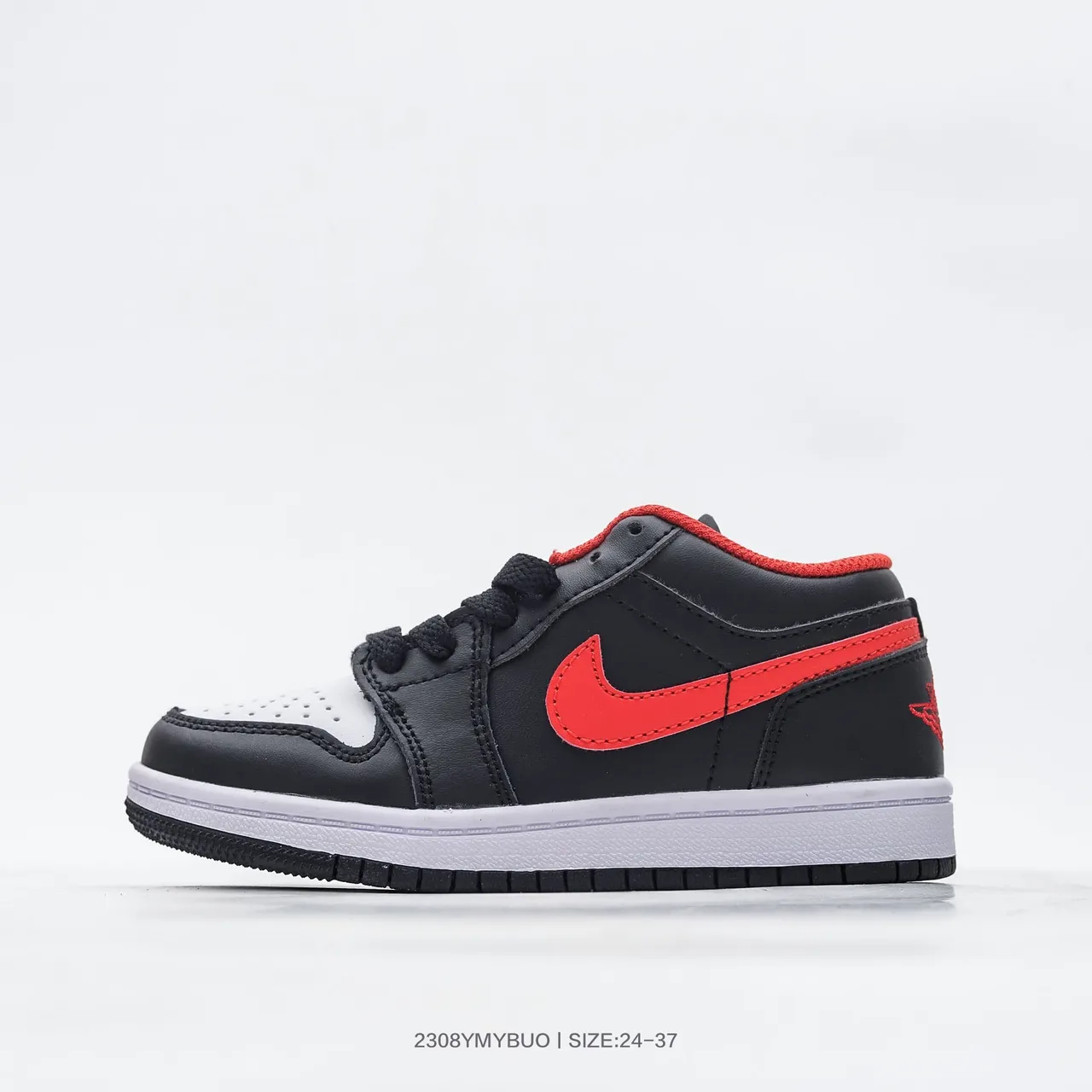 Nike Air Jordan 1 Low Black Red White Lifestyle Sneakers 4