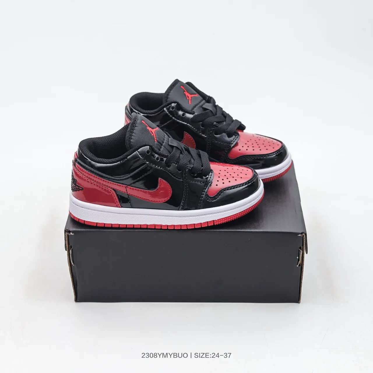 Nike Air Jordan 1 Low Black Red White Lifestyle Sneakers 9