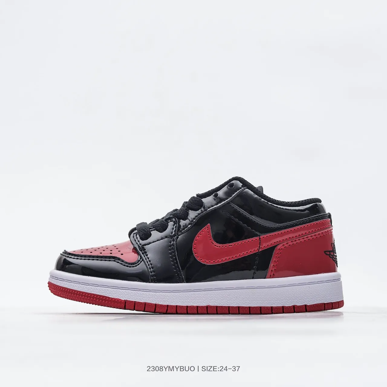 Nike Air Jordan 1 Low Black Red White Lifestyle Sneakers 10