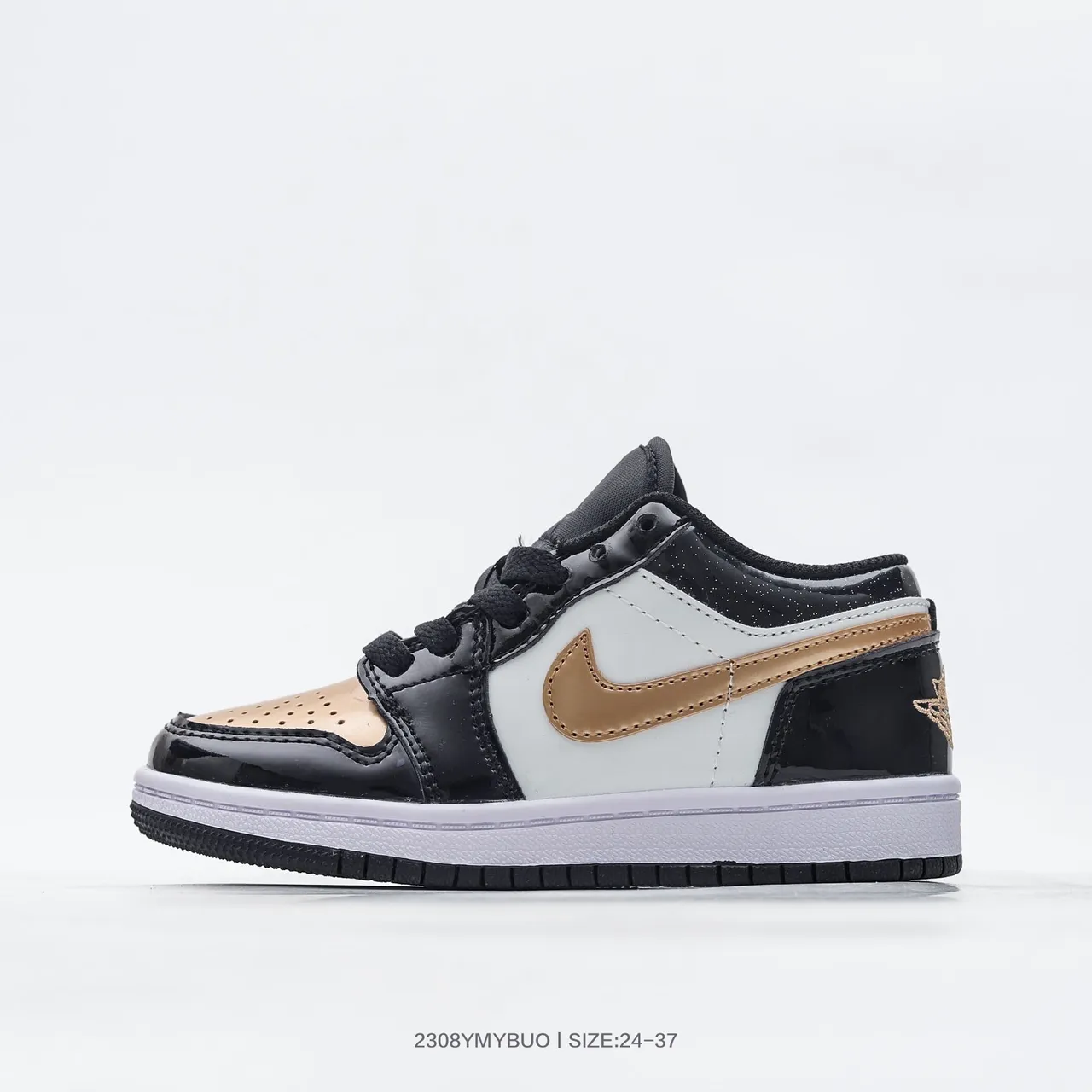 Nike Air Jordan 1 Low Black Red White Lifestyle Sneakers 12