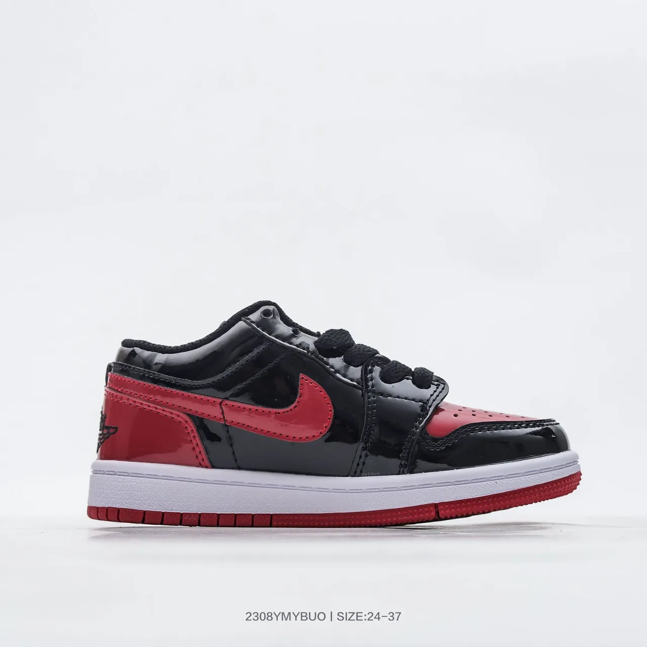 Nike Air Jordan 1 Low Black Red White Lifestyle Sneakers 23
