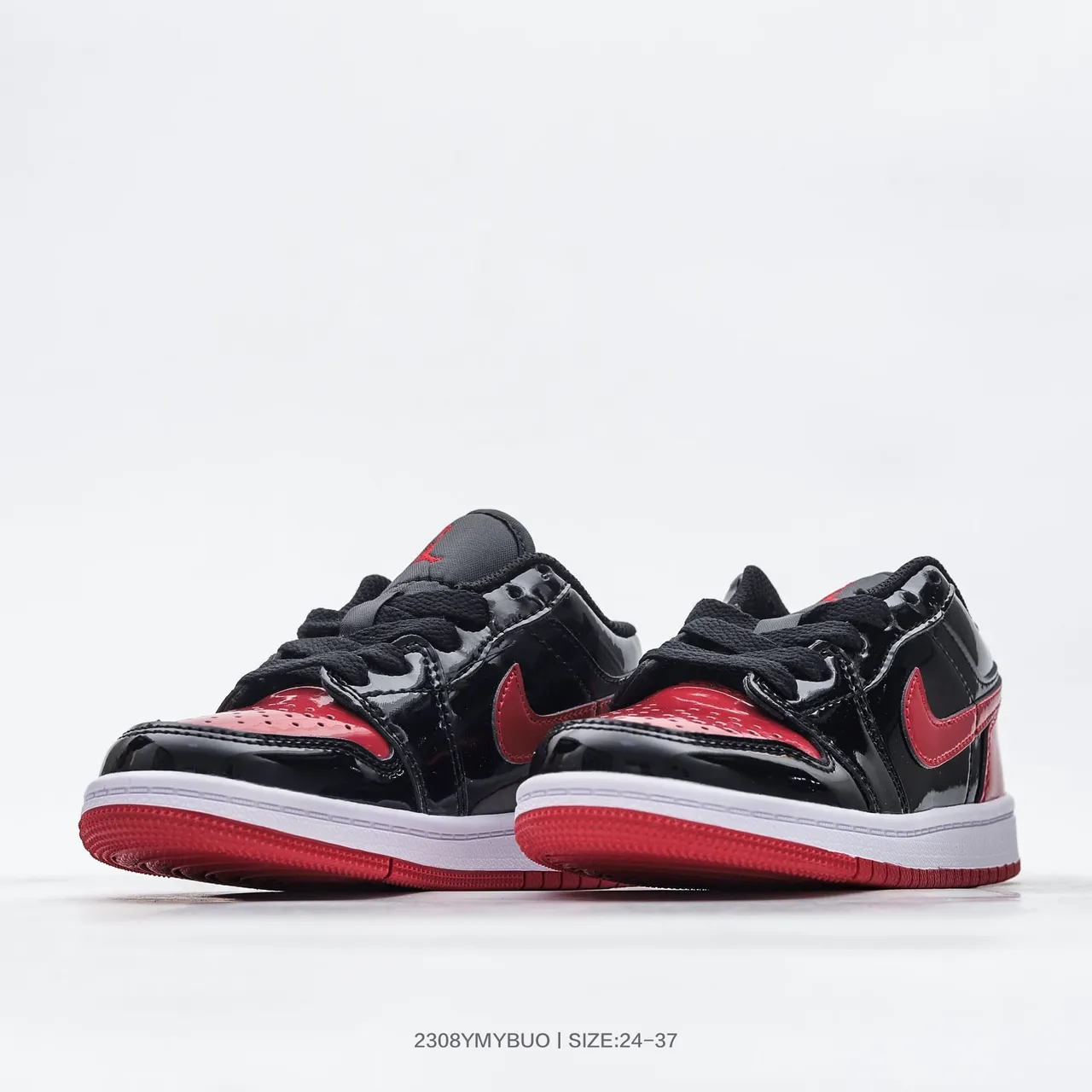 Nike Air Jordan 1 Low Black Red White Lifestyle Sneakers 24