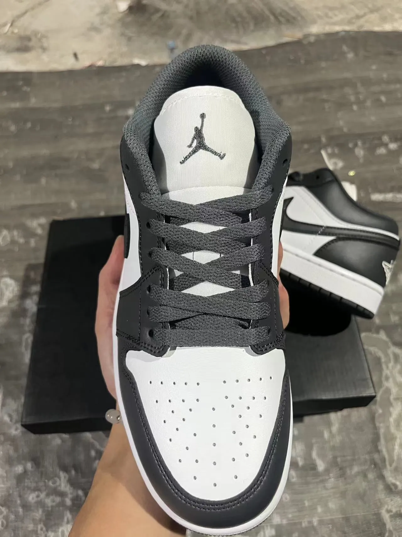 Nike Air Jordan 1 Low Black White Lifestyle Sneakers 3