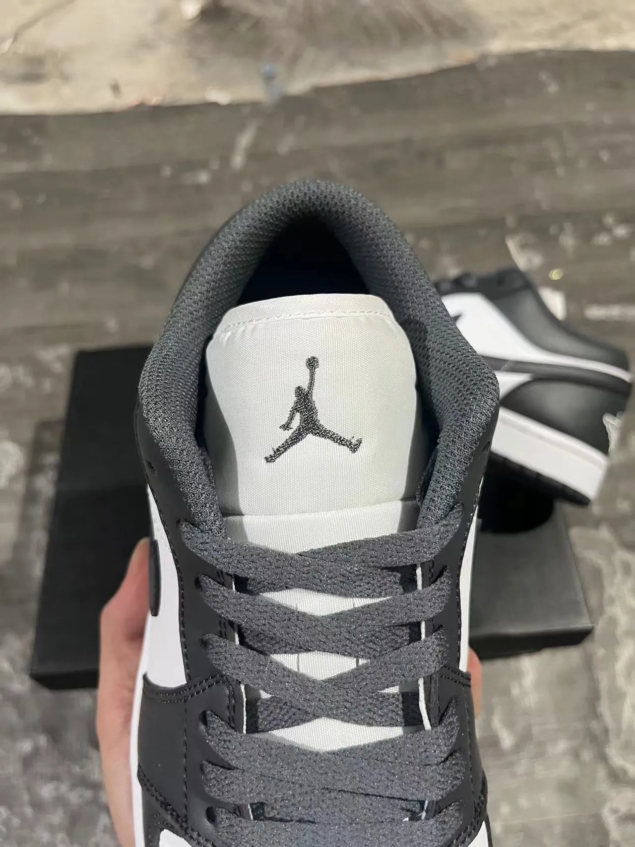 Nike Air Jordan 1 Low Black White Lifestyle Sneakers 4