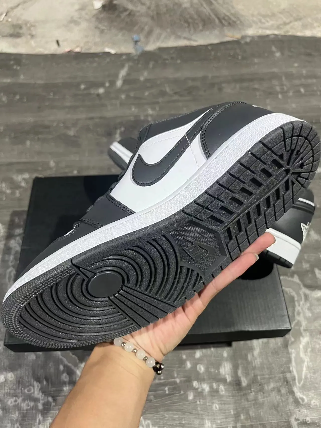 Nike Air Jordan 1 Low Black White Lifestyle Sneakers 6
