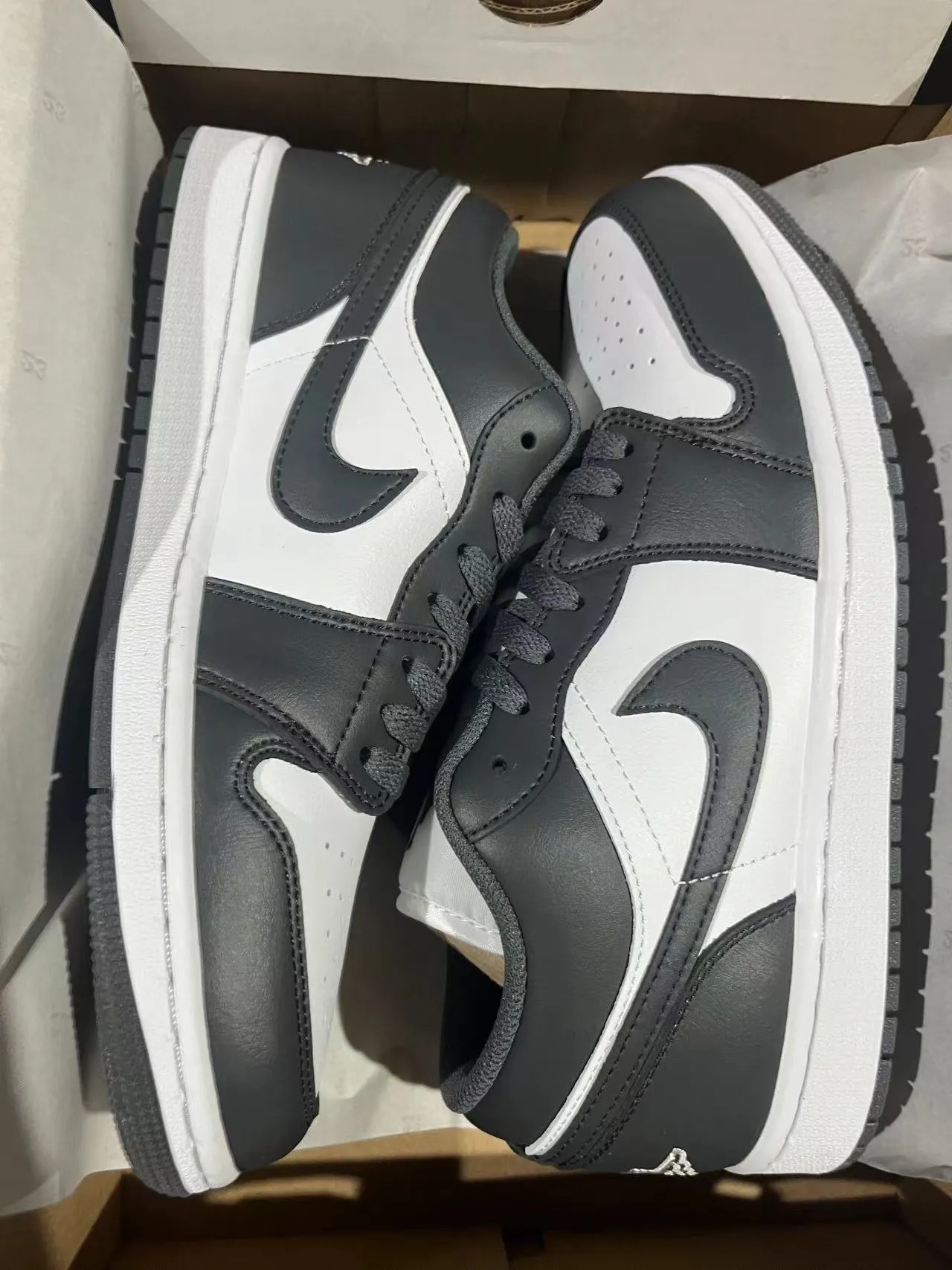 Nike Air Jordan 1 Low Black White Lifestyle Sneakers 9