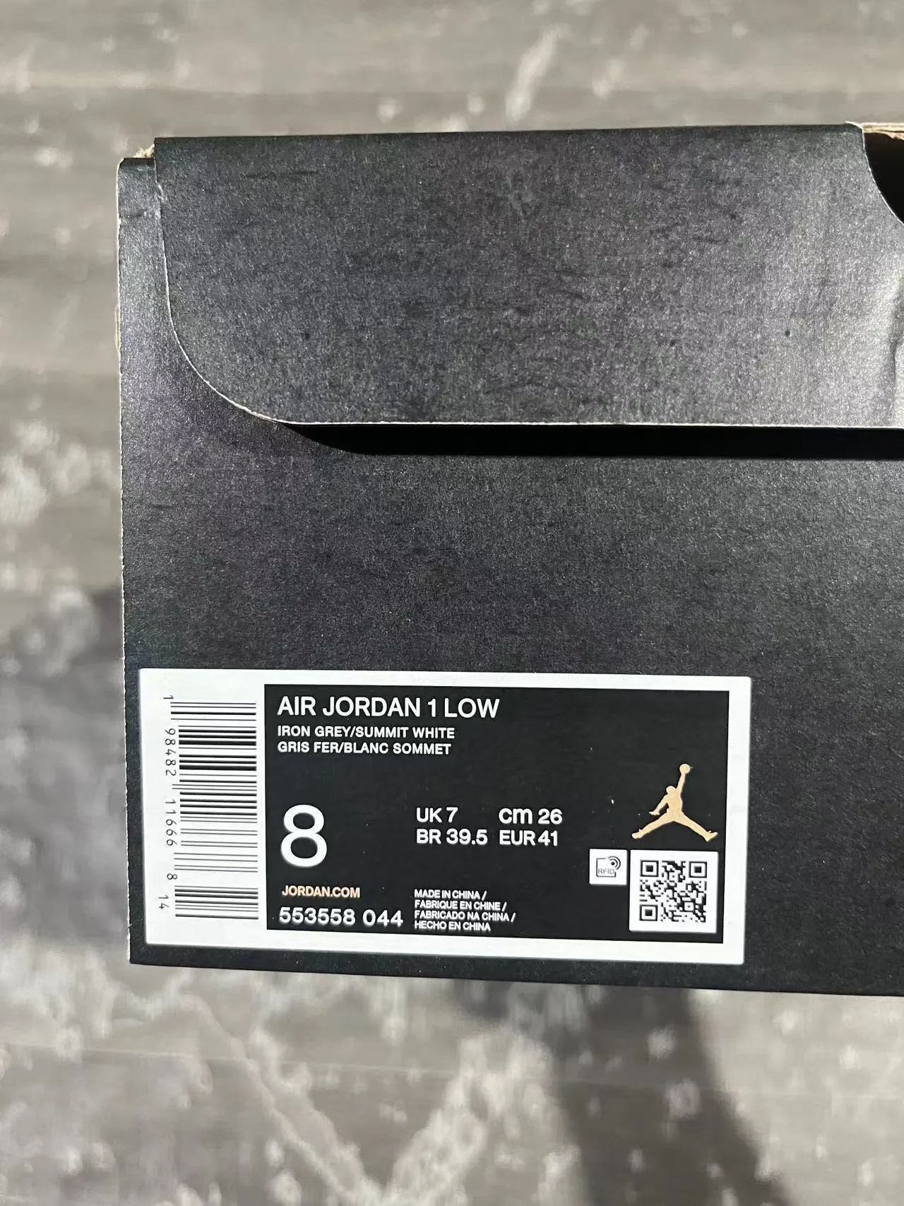 Nike Air Jordan 1 Low Black White Lifestyle Sneakers 10