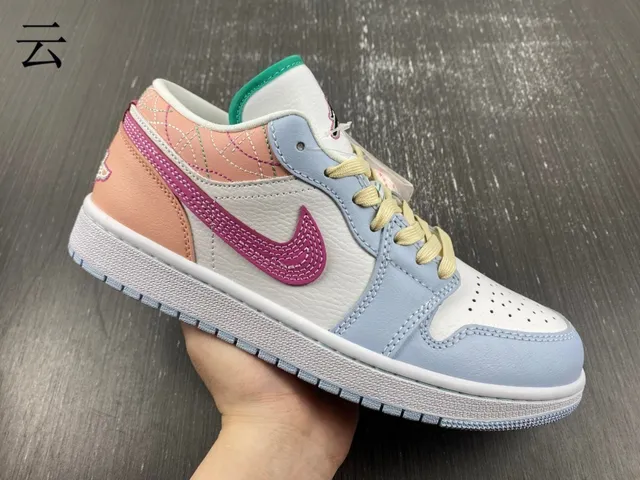 Nike Air Jordan 1 Low Multicolor Lifestyle Sneakers 16