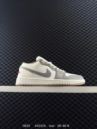 Nike Air Jordan 1 Low Off-White Gray Gum Lifestyle Sneakers 2