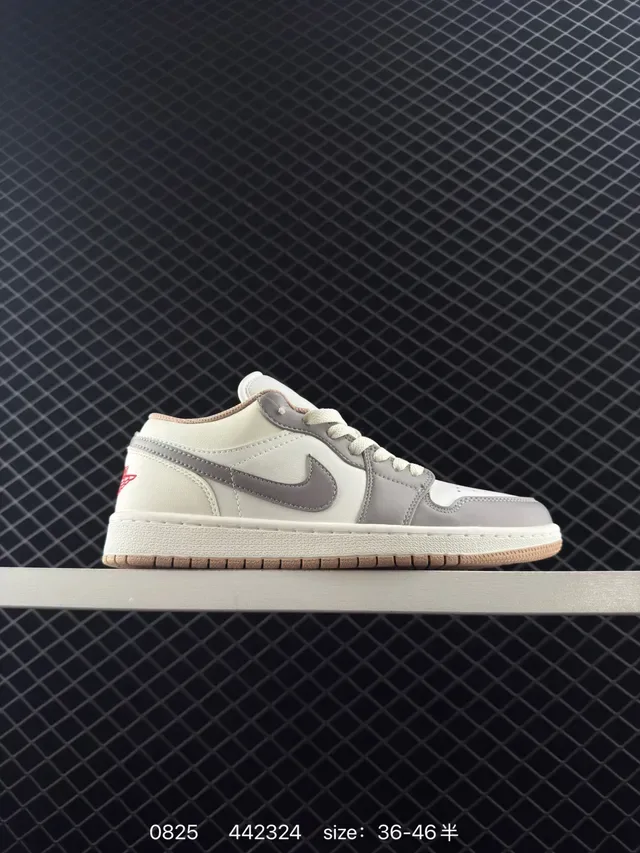 Nike Air Jordan 1 Low Off-White Gray Gum Lifestyle Sneakers 5
