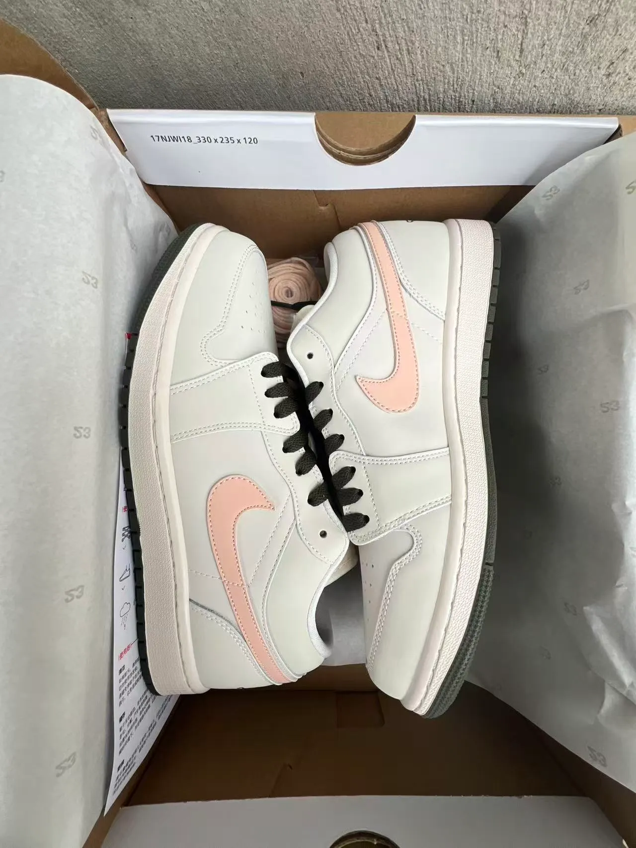 Nike Air Jordan 1 Low Pale Pink Lifestyle Sneakers 9