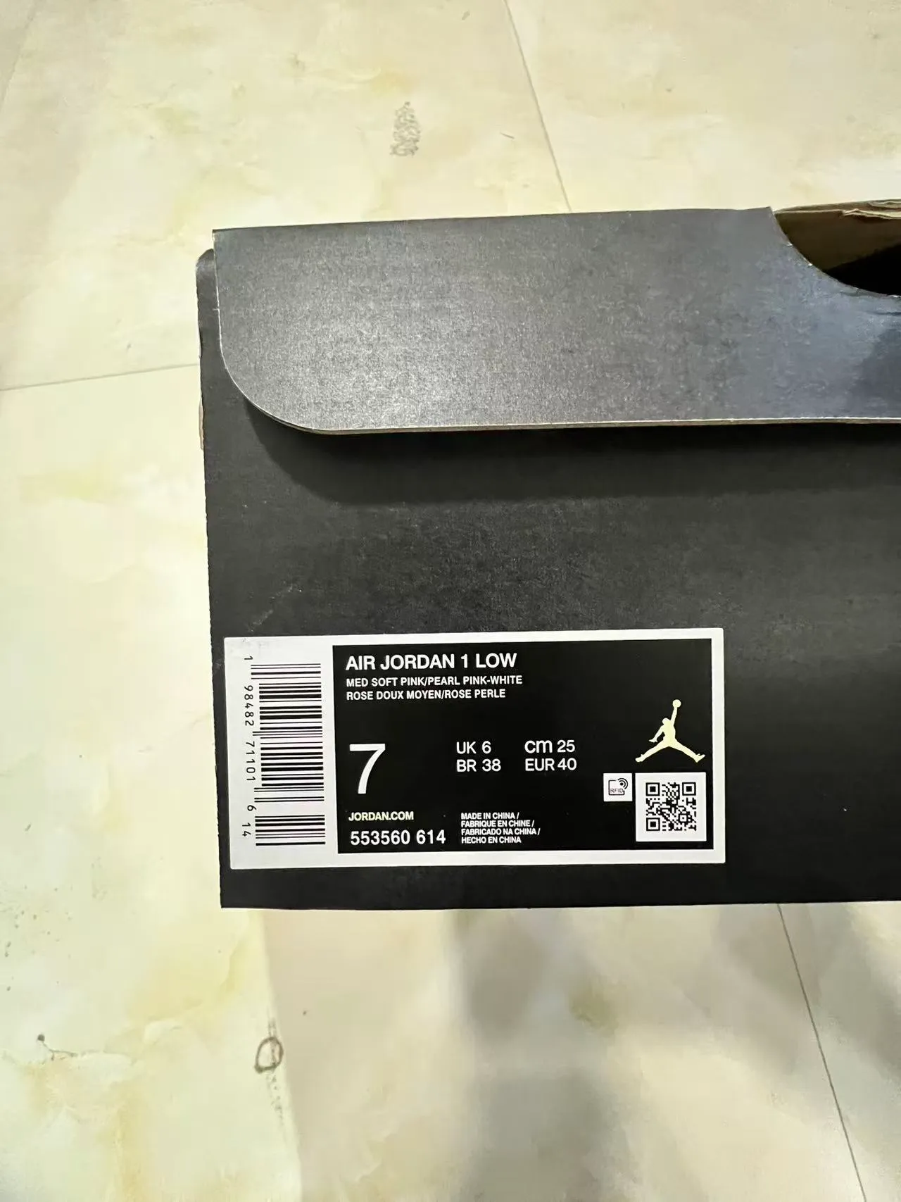 Nike Air Jordan 1 Low Pink and White Lifestyle Sneakers 10