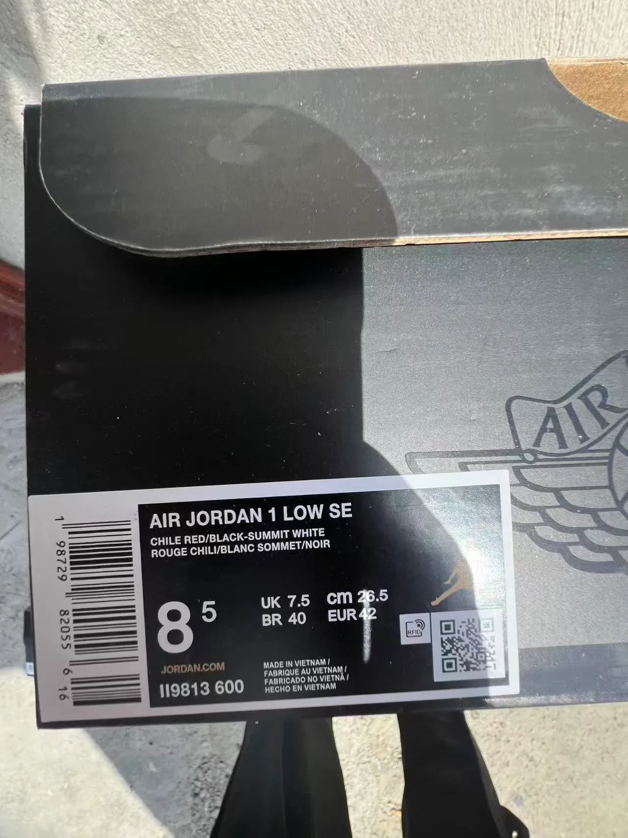 Nike Air Jordan 1 Low Red and White Lifestyle Sneakers 9