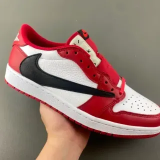 Nike Air Jordan 1 Low Red White Black Lifestyle Sneakers